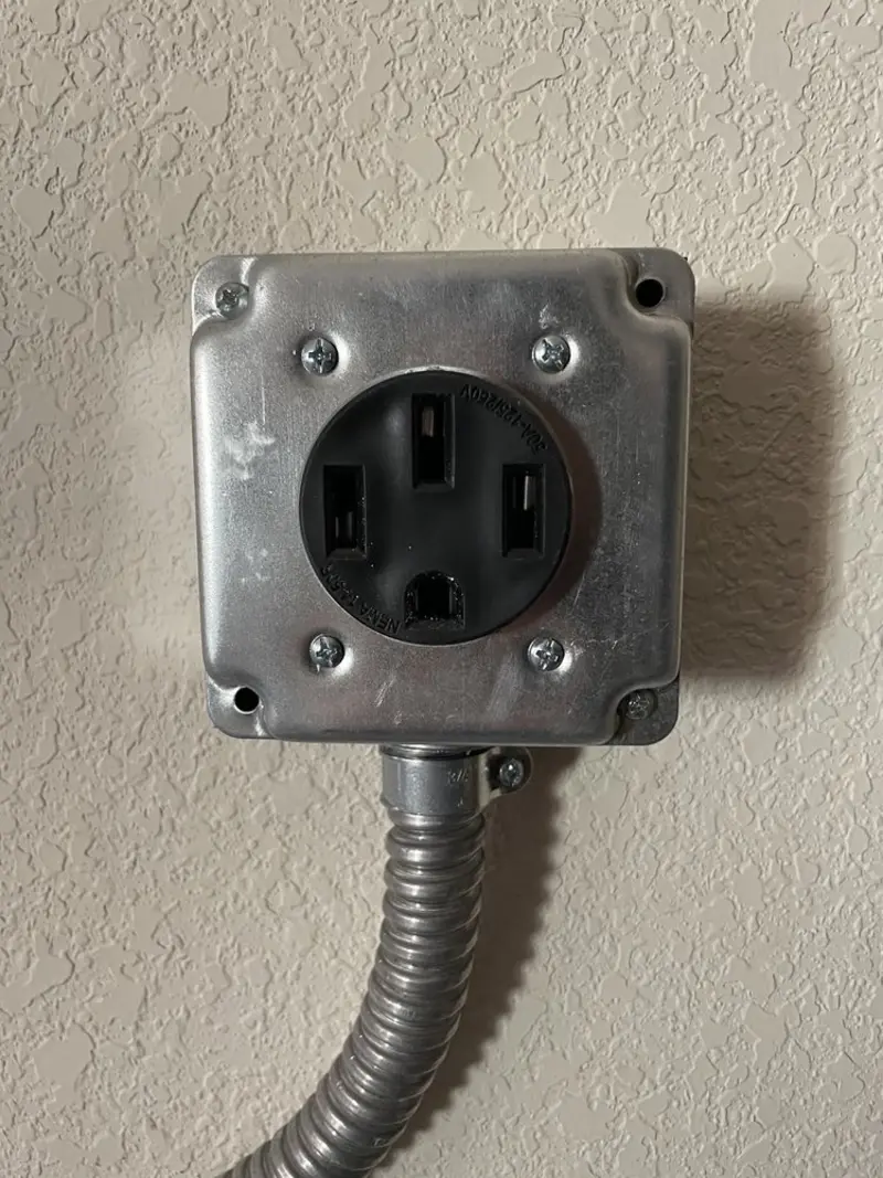 NEMA 14-50 outlet installed for Electrical Panel Upgrade in Eastman